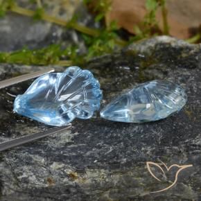19.92 ctw Blue Topaz Stones, Natural Topaz in Carved Fruit Shape for Sale