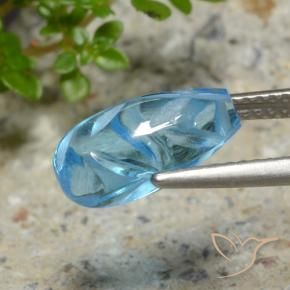 Topaz Gemstone in 12.1 x 6.1 mm Size for Sale, Topaz Stone in Swiss Blue Color