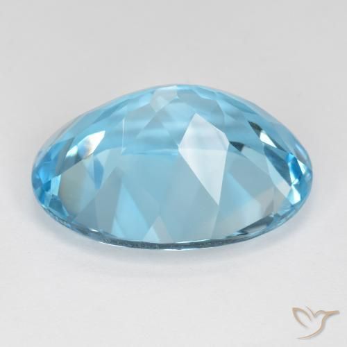 Topaz Gemstone in 20 x 15 mm (calibrated) Size for Sale, Topaz Stone in Swiss Blue Color