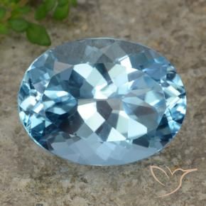 23.15 ct Blue Topaz Stone, Natural Topaz in Oval Facet Shape for Sale