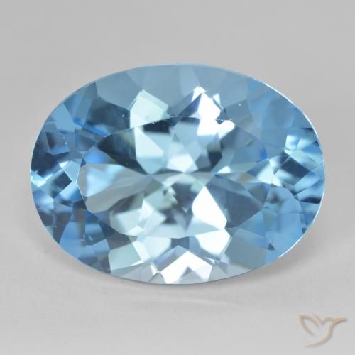 20.98ct Natural Swiss Blue Topaz, Oval, VVS