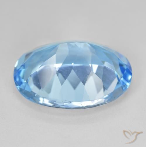 Topaz Gemstone in 20 x 15 mm (calibrated) Size for Sale, Topaz Stone in Swiss Blue Color
