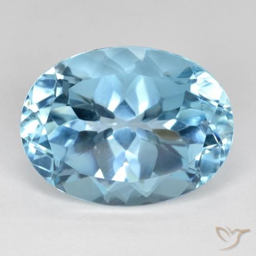 22.58ct Natural Sky Blue Topaz, Oval, VVS