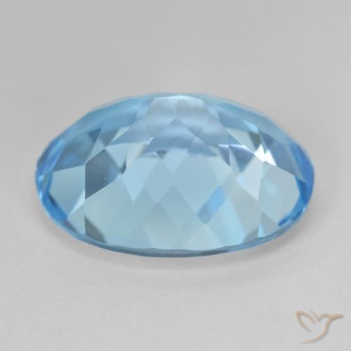 Topaz Gemstone in 20 x 15 mm (calibrated) Size for Sale, Topaz Stone in Swiss Blue Color