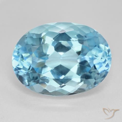 23.72ct Natural Swiss Blue Topaz, Oval, VVS