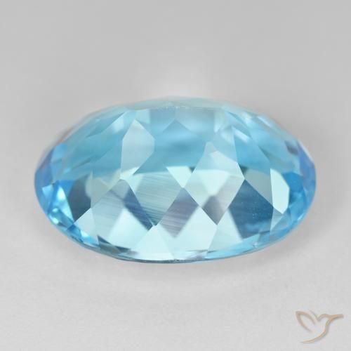 Topaz Gemstone in 20 x 15 mm (calibrated) Size for Sale, Topaz Stone in Swiss Blue Color