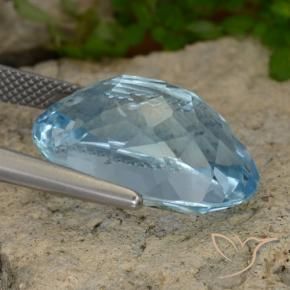 Topaz Gemstone in 20 x 15 mm (calibrated) Size for Sale, Topaz Stone in Swiss Blue Color