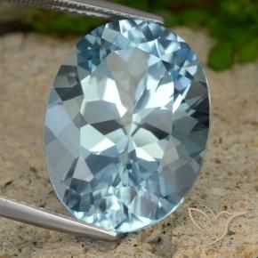 23.78 ct Blue Topaz Stone, Natural Topaz in Oval Facet Shape for Sale