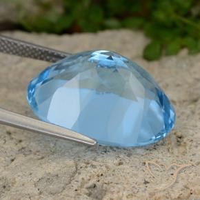 Topaz Gemstone in 20 x 15 mm (calibrated) Size for Sale, Topaz Stone in Swiss Blue Color