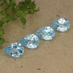 天蓝 黄玉 Gem - 0.7ct 梨形切面 (ID: 477869)