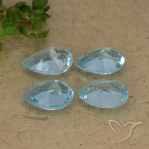 Topaz Gemstones in 7 x 5 mm (calibrated) Size for Sale, Topaz Stones in Sky Blue Color