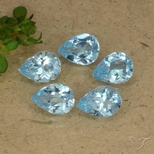 3.39ctw Natural Swiss Blue Topaz, Pear Shape, VVS-VS