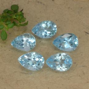 Синий / Голубой Топаз Камень - 0.8ct Фасетная Груша (ID: 477877)