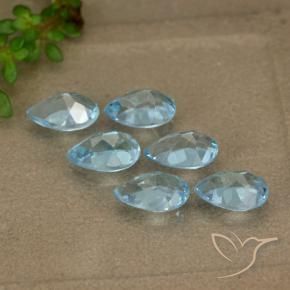 Topaz Gemstones in 6 x 4 mm (calibrated) Size for Sale, Topaz Stones in Sky Blue Color