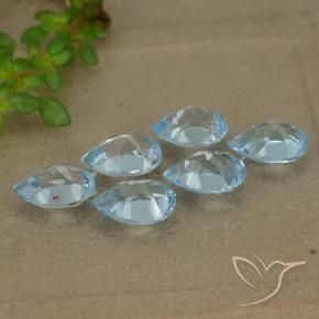 Topaz Gemstones in 6 x 4 mm (calibrated) Size for Sale, Topaz Stones in Sky Blue Color