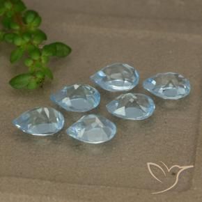 Topaz Gemstones in 6 x 4 mm (calibrated) Size for Sale, Topaz Stones in Sky Blue Color