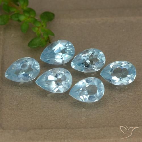 3.20ctw Natural Swiss Blue Topaz, Pear Shape, VS