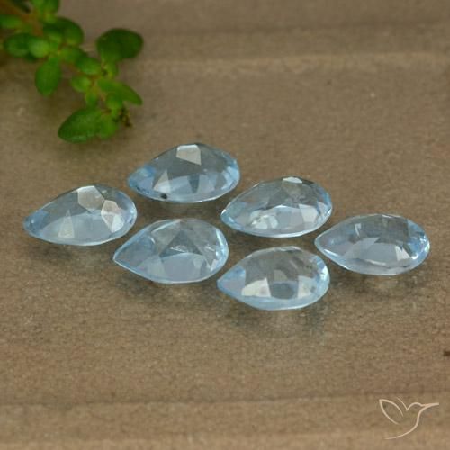 Topaz Gemstones in 6 x 4 mm (calibrated) Size for Sale, Topaz Stones in Swiss Blue Color