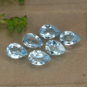 Celeste Topazio Gem - 0.5ct Sfaccettatura a pera (ID: 477974)