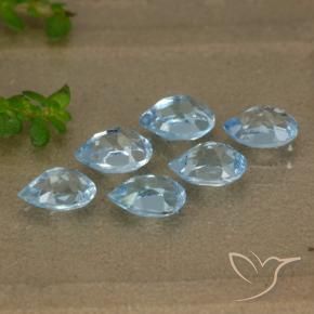 Topaz Gemstones in 6 x 4 mm (calibrated) Size for Sale, Topaz Stones in Sky Blue Color