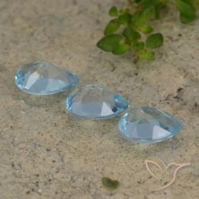 Topaz Gemstones in 7 x 5 mm (calibrated) Size for Sale, Topaz Stones in Sky Blue Color