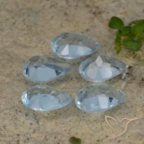 Topaz Gemstones in 7 x 5 mm (calibrated) Size for Sale, Topaz Stones in Sky Blue Color