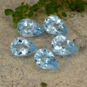 Небесно Голубой Топаз Камень - 0.7ct Фасетная Груша (ID: 478093)