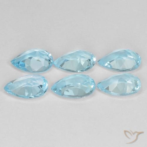 Topaz Gemstones in 7 x 5 mm (calibrated) Size for Sale, Topaz Stones in Sky Blue Color