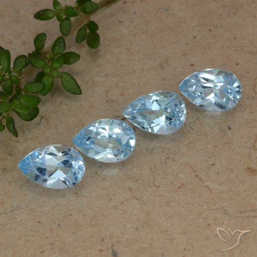 2.14ctw Natural Swiss Blue Topaz, Pear Shape, VVS-VS