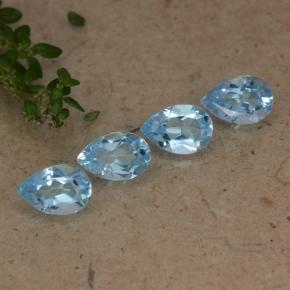 Небесно Голубой Топаз Камень - 0.5ct Фасетная Груша (ID: 478219)