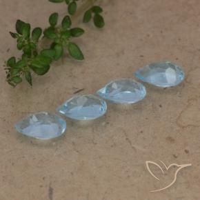Topaz Gemstones in 6 x 4 mm (calibrated) Size for Sale, Topaz Stones in Sky Blue Color