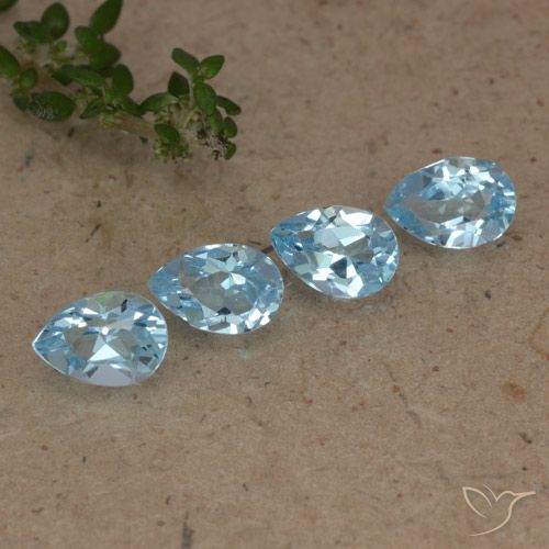 2.09ctw Natural Swiss Blue Topaz, Pear Shape, VVS-VS