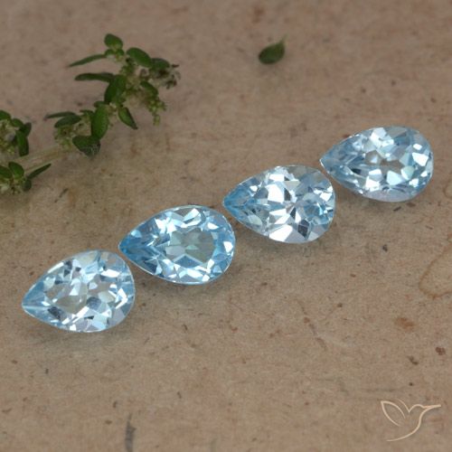 2.36ctw Natural Swiss Blue Topaz, Pear Shape, VVS-VS