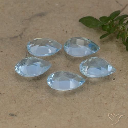 Topaz Gemstones in 6 x 4 mm (calibrated) Size for Sale, Topaz Stones in Swiss Blue Color