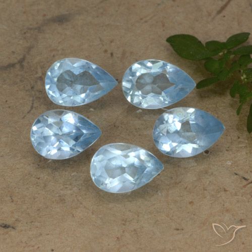 2.71ctw Natural Swiss Blue Topaz, Pear Shape, VS