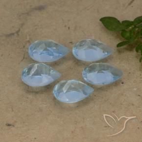 Topaz Gemstones in 6.3 x 4.2 mm Size for Sale, Topaz Stones in Swiss Blue Color