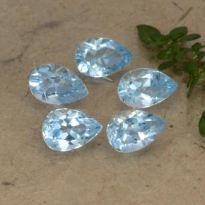Baby blau Topas Edelstein - 0.6ct Birnen Schliff (ID: 478326)