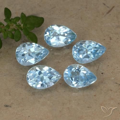 2.80ctw Natural Swiss Blue Topaz, Pear Shape, VVS-VS
