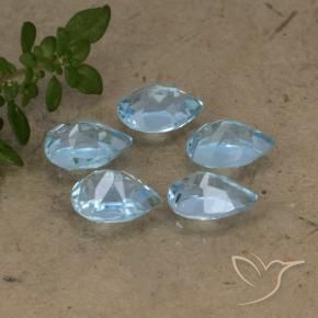 Topaz Gemstones in 6 x 4 mm (calibrated) Size for Sale, Topaz Stones in Swiss Blue Color