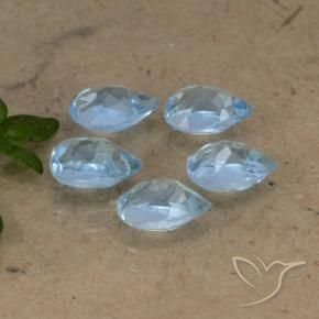 Topaz Gemstones in 6 x 4.2 mm Size for Sale, Topaz Stones in Swiss Blue Color