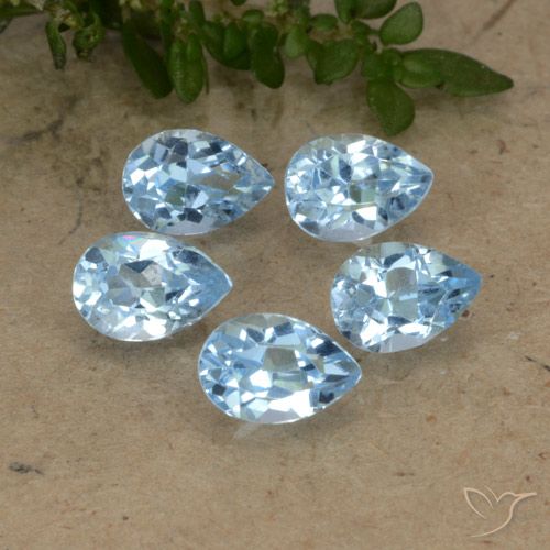 2.85ctw Natural Swiss Blue Topaz, Pear Shape, VVS-VS
