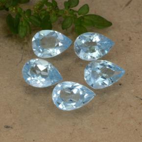 Azul Cielo Topacio Gema - 0.5ct Corte en forma de pera (ID: 478333)