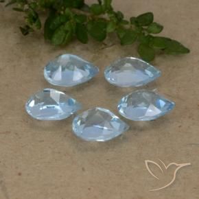 Topaz Gemstones in 6 x 4 mm (calibrated) Size for Sale, Topaz Stones in Sky Blue Color