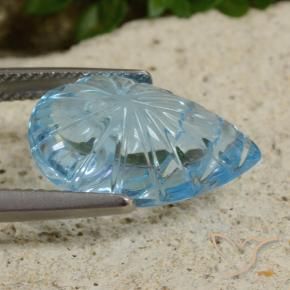 Topaz Gemstone in 17.1 x 11.9 mm Size for Sale, Topaz Stone in Swiss Blue Color