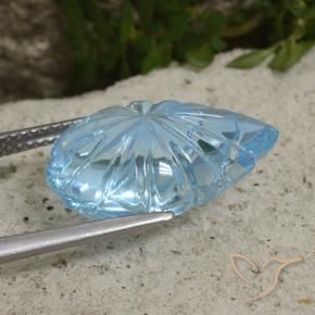Topaz Gemstone in 19.1 x 12.5 mm Size for Sale, Topaz Stone in Sky Blue Color