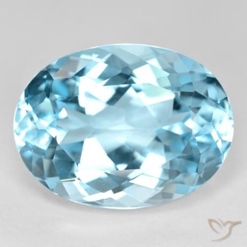 22.89ct Natural Swiss Blue Topaz, Oval, VVS
