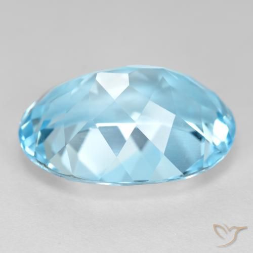 Topaz Gemstone in 20 x 15 mm (calibrated) Size for Sale, Topaz Stone in Swiss Blue Color