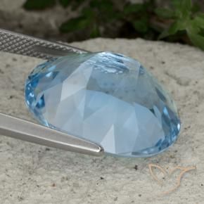 Topaz Gemstone in 20 x 15 mm (calibrated) Size for Sale, Topaz Stone in Sky Blue Color