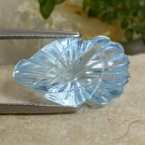 12.00 ct Blue Topaz Stone, Natural Topaz in Carved Fruit Shape for Sale