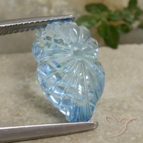 Topaz Gemstone in 17.3 x 10.5 mm Size for Sale, Topaz Stone in Swiss Blue Color